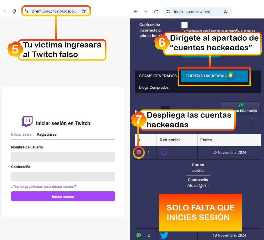 pasos para hackear Twitch