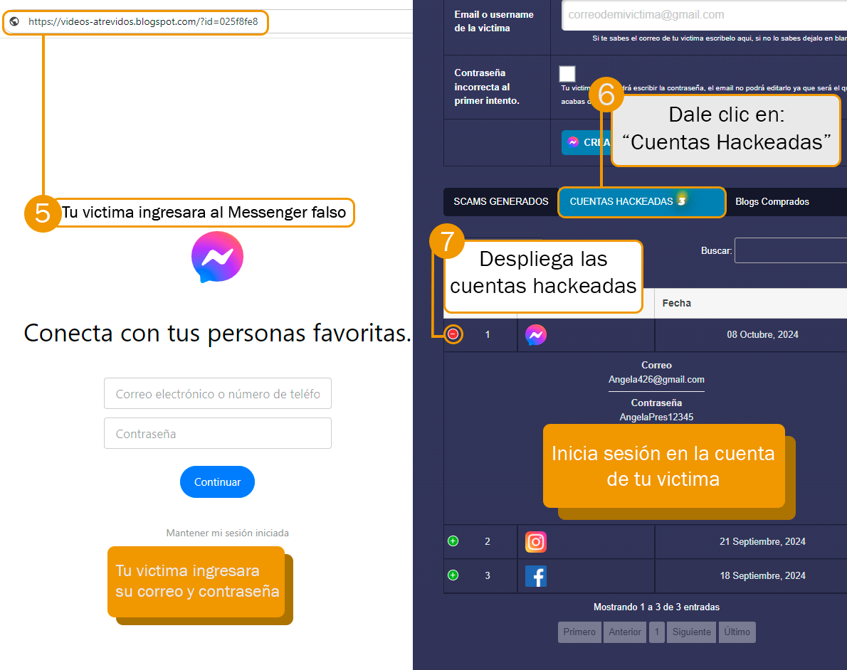 hackear messenger pasos